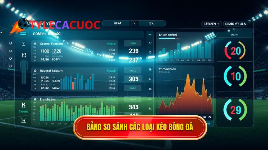 Bảng so sánh các loại kèo phổ biến trong các trận cầu tâm điểm